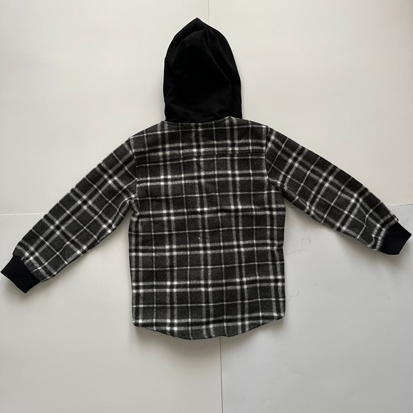 Adorable Black and White Plaid Shacket - Picture 5 of 9